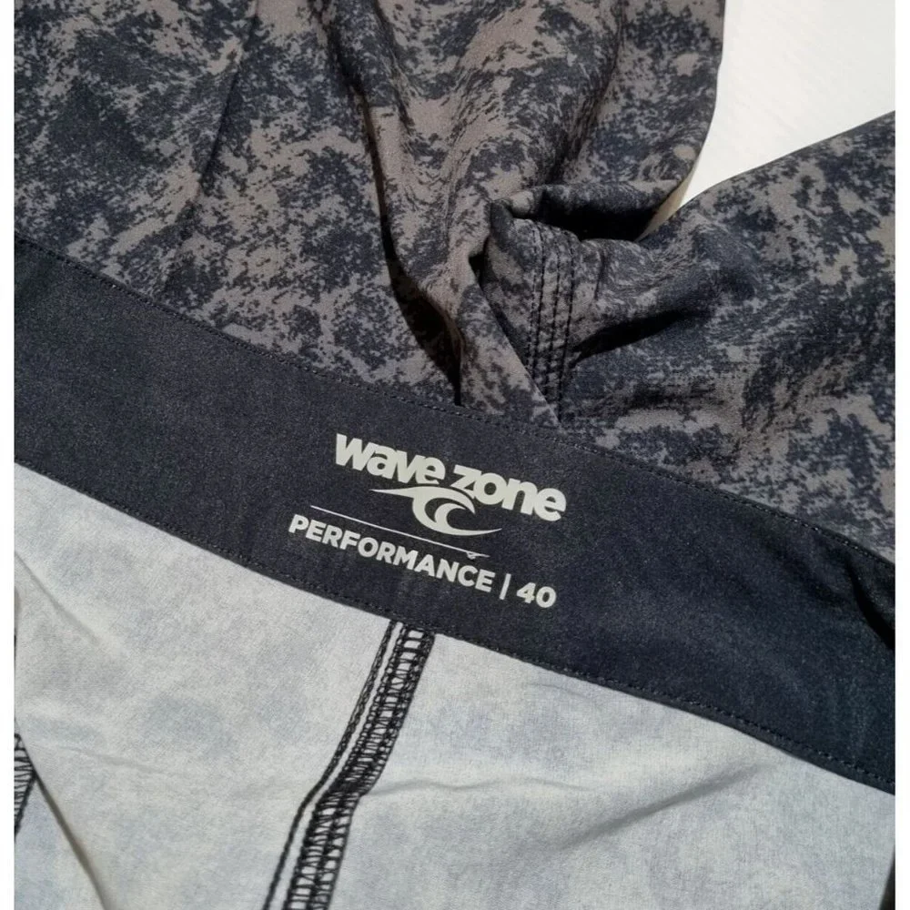 WAVEZONE Mens Grey & Black Performance Board Beach Surf Swim Shorts Size 40 - Picture 5 of 7